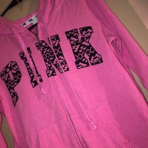 Victoria’s Secret PINK zip up hoodie. pink  XS